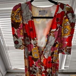 WORN ONCE! ASOS ORANGE FLORAL DRESS